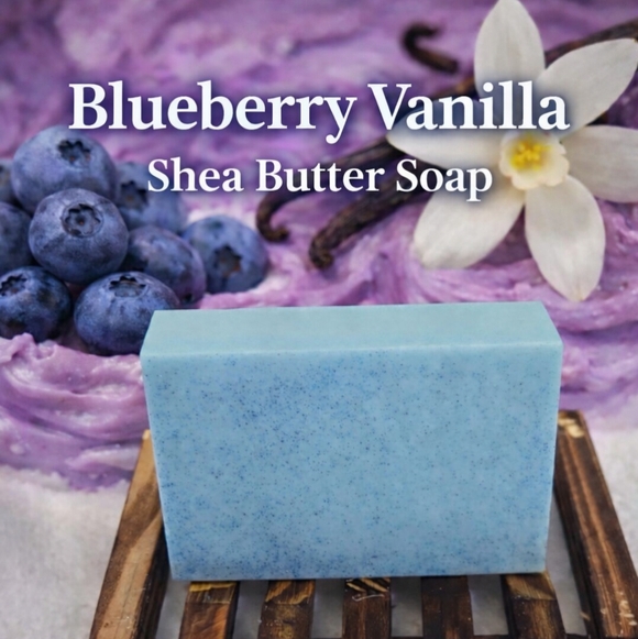 Hand Crafted Other - RESTOCKED! Blueberry Vanilla Shea Butter Soap 4oz